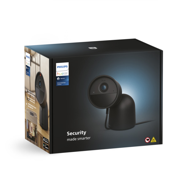 Philips Hue Secure Cam 230V Sort + Desktop Stand