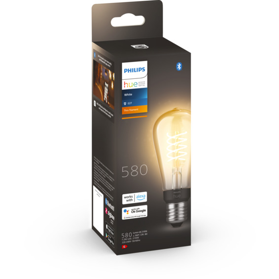 Philips Hue W Lyskilde 7.2W Fil ST64 E27