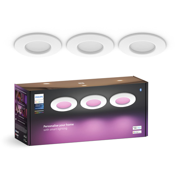 Philips Hue WCA Slim Downlight S 90mm Hvit Multipack