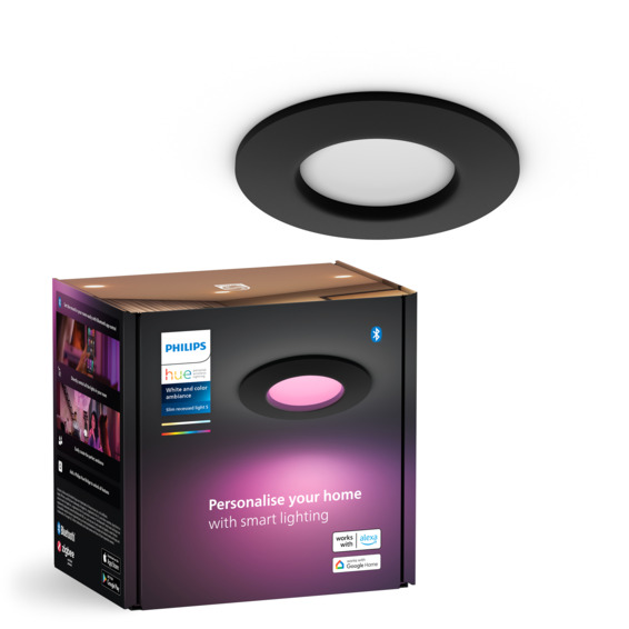 Philips Hue WCA Slim Downlight S 90mm Sort