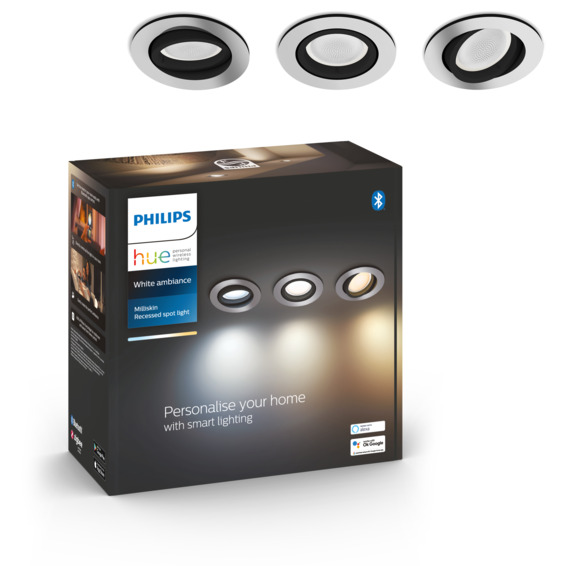 Hue Milliskin Innfelt Spot - Rund - Aluminium - 3-pakning