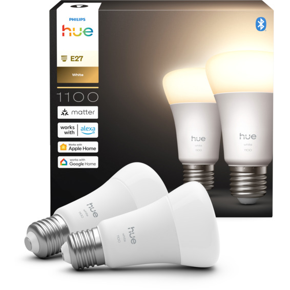 Philips Hue W E27 lyskilde 1100lm A60 2pk