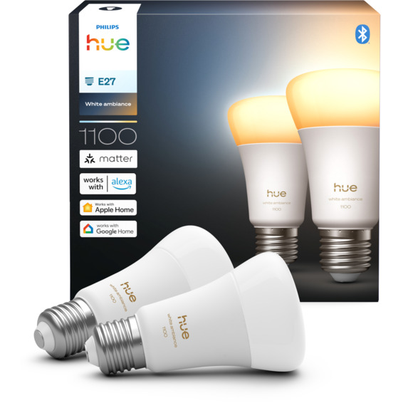 Philips Hue WA Lyskilde 8W A60 E27 2pk
