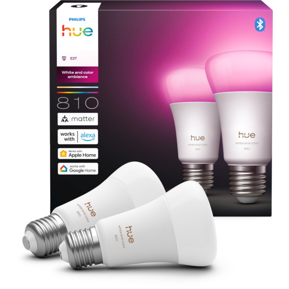 Philips Hue WCA E27 lyskilde 810lm A60 2pk