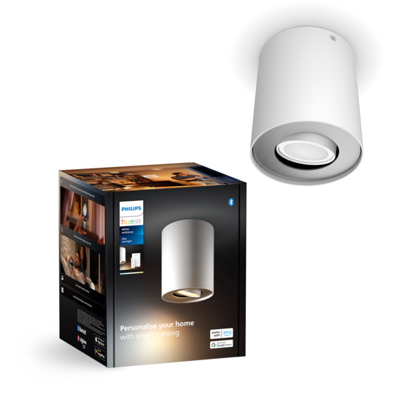 Philips Hue Pillar enkel spot 1×4.2W hvit