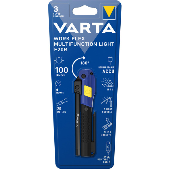 Varta Work Flex® Multifunction Light F20R Oppladbar