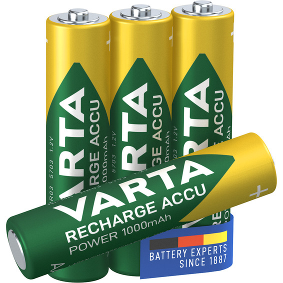 Batteri Varta oppladbart AAA 1000mAh 4 pk