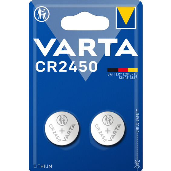Batteri Varta Lithium CR2450 3V 2 pk