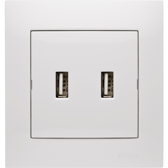 Lader 2XUSB 2,1A 5V DC Hvit | Elektroimportøren AS Lader 2XUSB 2,1A 5V DC Antracit | Elektroimportøren AS