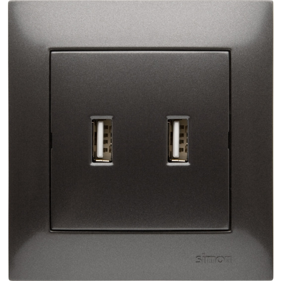 Lader 2XUSB 2,1A 5V DC Antracit | Elektroimportøren AS Lader 2XUSB 2,1A 5V DC Antracit | Elektroimportøren AS