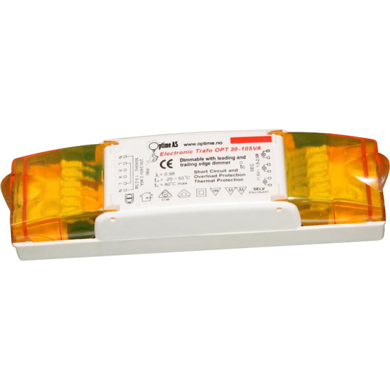 Trafo Elektronisk OPT 20-105VA Med Hurtigklemmer Trafo Elektronisk OPT 20-105VA Med Hurtigklemmer