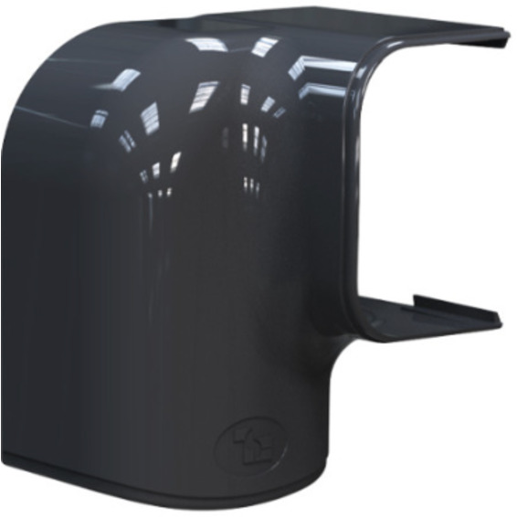 Optima T Bend høyrevridd MRD75 75 x 56mm Sort