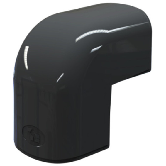Optima T Bend Utvendig CAE75 75 x 56mm Sort