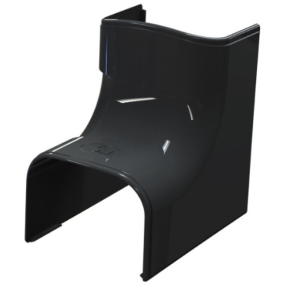 Optima T Bend Innvendig CAI75 75 x 56mm Sort