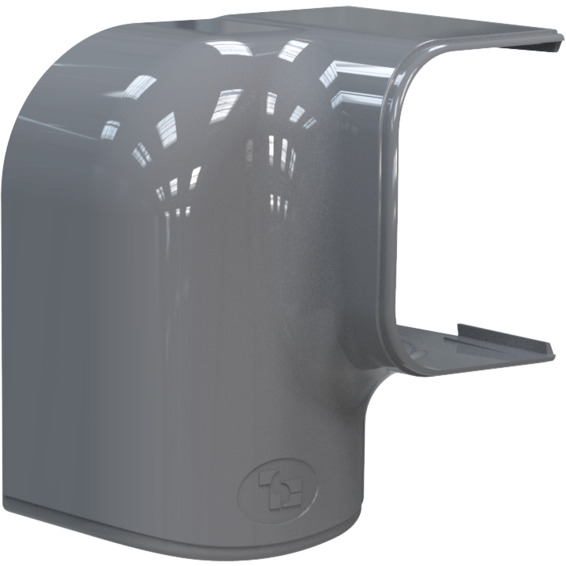 Optima T Bend Høyrevridd MRD75 75 x 56mm Antrasitt Grå