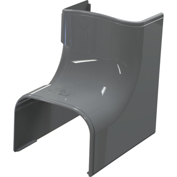 Optima T Bend Innvendig CAI75 75 x 56mm Antrasitt Grå