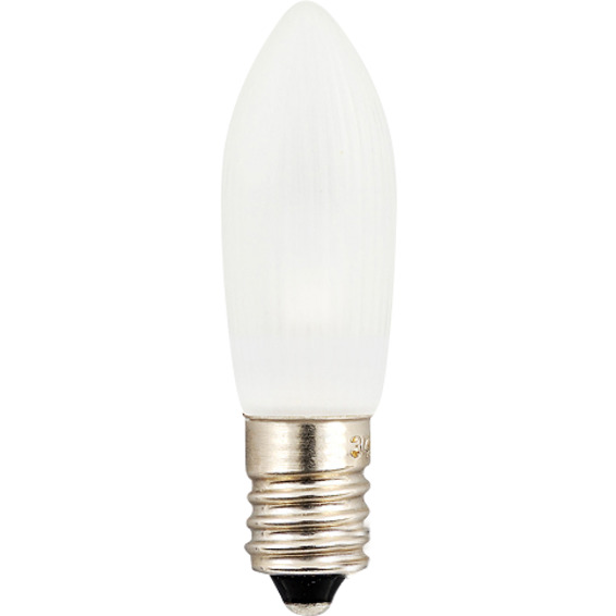 Reservelampe E10 universal 14V-55V LED 0,2W frostet 3pk