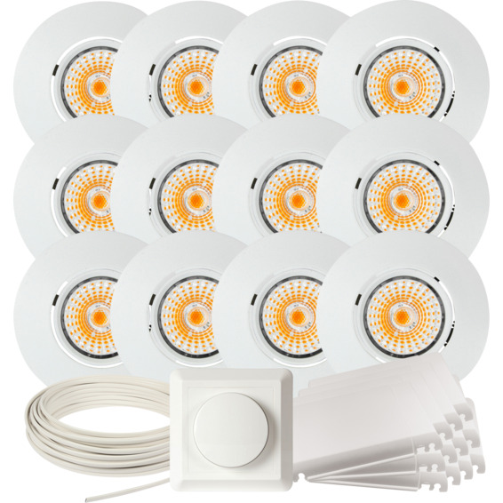 Komplett Altea Tilt LED Downlightpakke Matt Hvit 12 pk Komplett Altea Tilt LED Downlightpakke Matt Hvit 12 pk