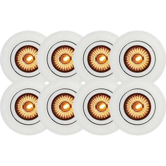 J&EL Alto WarmDim Downlight Matt Hvit 8pk