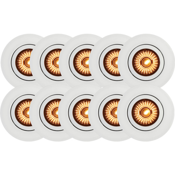 J&EL Alto WarmDim Downlight Matt Hvit 10pk