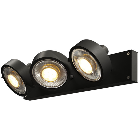 SLV Kalu Taklampe Trippel IP20 Sort