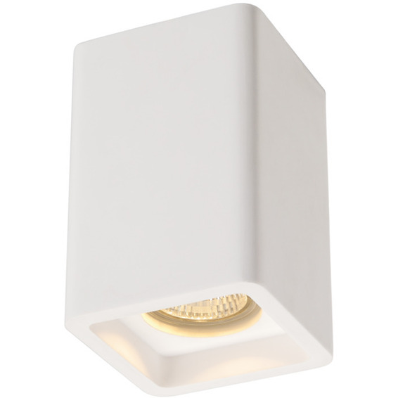 SLV Plastra Taklampe Firkantet GU10 Hvit Gips