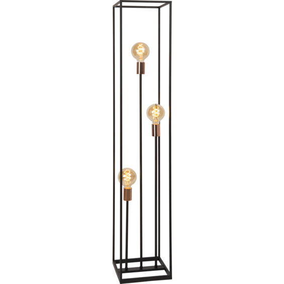 Lucide Arthur Gulvlampe 3xE27 40W Sort