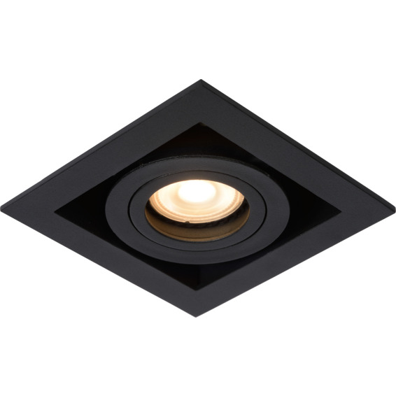 Lucide Chimney Downlight Firkantet GU10 Sort