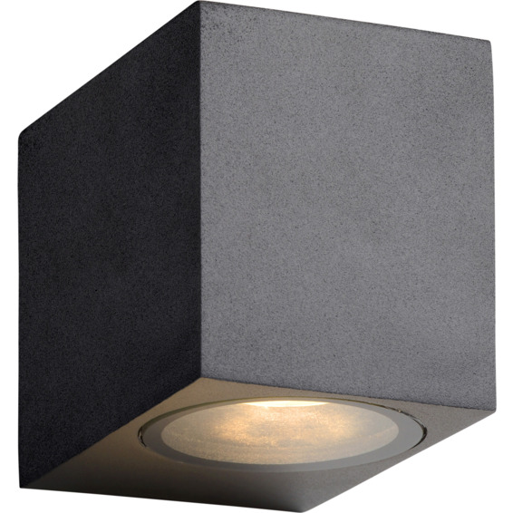 Lucide Zora 1 Utendørs Vegglampe 1xGU10 5W Sort