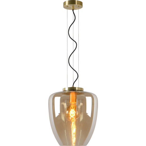 Lucide Florien Pendellampe E27 60W Beige Glass