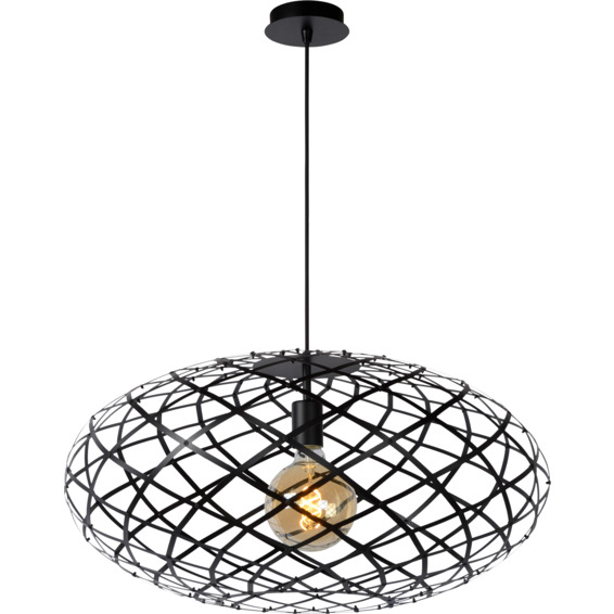 Lucide Wolfram Pendellampe E27 65cm Sort