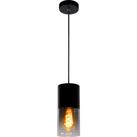 Lucide Zino Pendellampe E27 Sort/Glass
