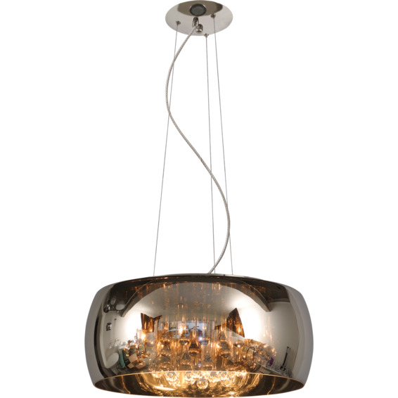 Lucide Pearl Pendellampe 50cm 6xG9 Røykfarget Glass