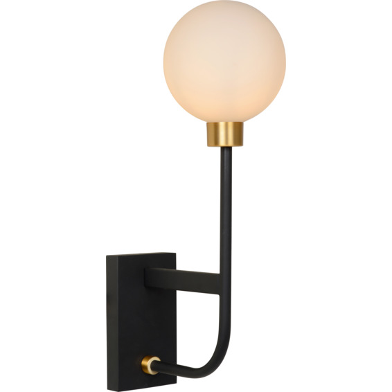 Lucide Berend Vegglampe Baderom Høy G9 33W Sort