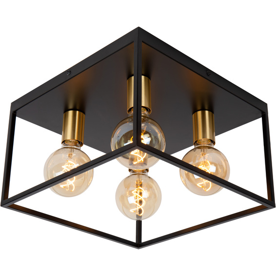 Lucide Ruben Taklampe 4xE27 Sort