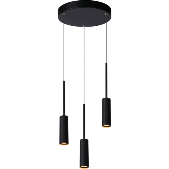 Lucide Tubule pendellampe Ø 26 cm 3x7W 2700K sort