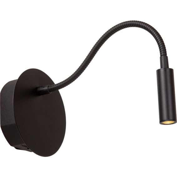 Lucide Jolijn oppladbar vegglampe Ø 11 cm 1x2W 3000K sort