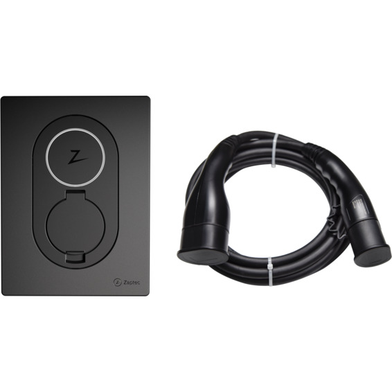 Zaptec Go Asphalt Black og Namron ladekabel 5m