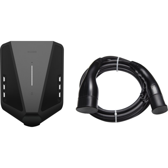 Easee Charge Max Sort og Namron Ladekabel 5m