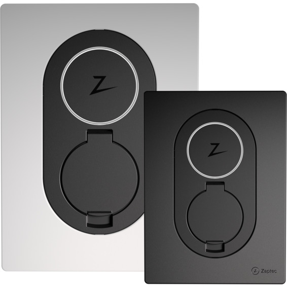 Zaptec Go Cloud White med ekstra deksel Asphalt Black